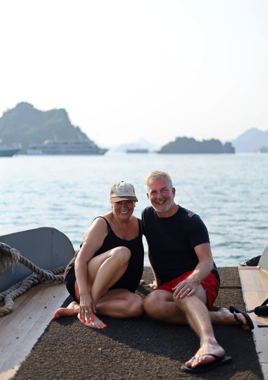 Ewan and Kez in Vietnam